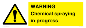 WARNING Chemical spraying in progress